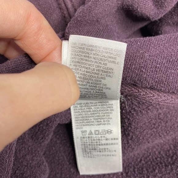 The North Face Purple Hooded Sweatshirt Size Medium - Picture 5 of 7